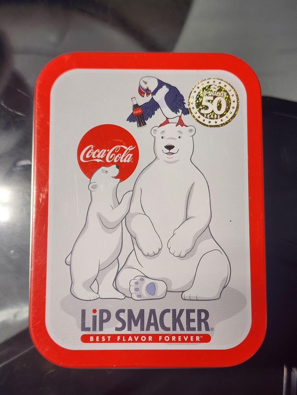 Coca Cola Lipsmacker 50th Anniversary Tin